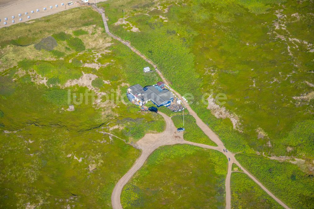 Luftbild Rantum (Sylt) - Gebäude des Restaurant Tadjem Deel in Rantum (Sylt) im Bundesland Schleswig-Holstein, Deutschland