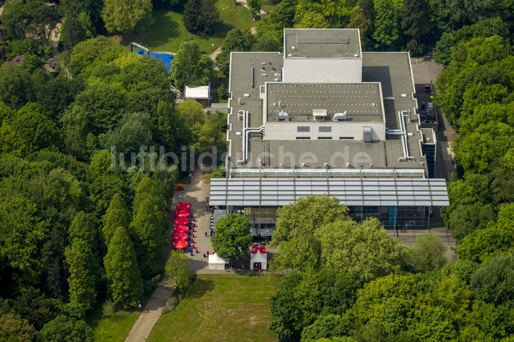 Recklinghausen von oben - Gebäude des Ruhrfestspielhaus, Sitz der Ruhrfestspiele 2014 in Recklinghausen im Bundesland Nordrhein-Westfalen NRW