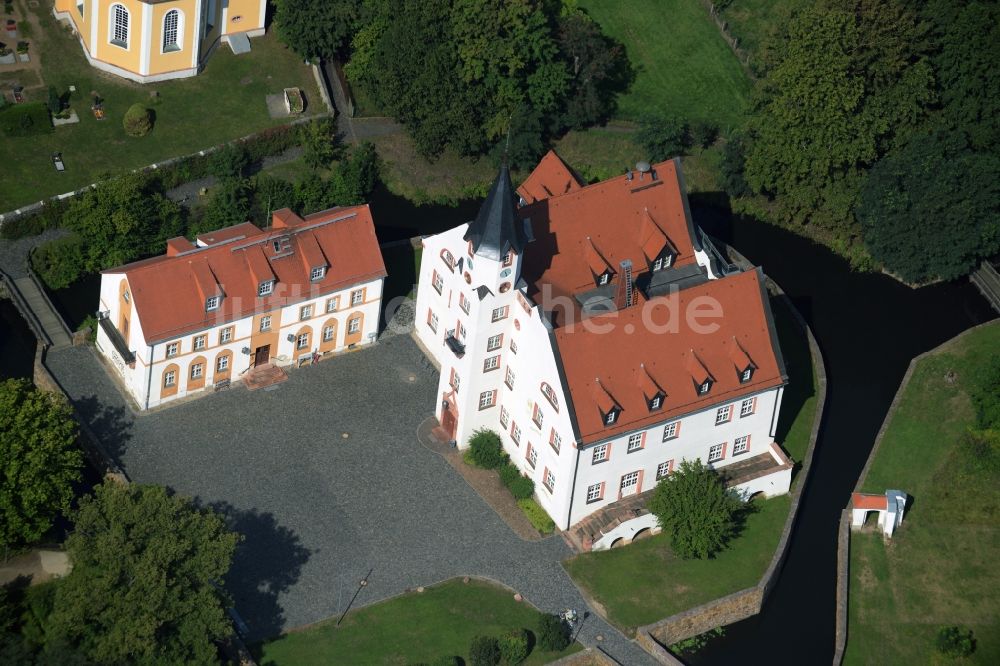 Luftbild Belgershain - Gebäude und Schlosspark des Schloß Belgershain in Belgershain im Bundesland Sachsen