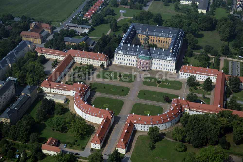 Luftbild Wermsdorf - Gebäude und Schlosspark des Schloß Hubertusburg Wermsdorf in Wermsdorf im Bundesland Sachsen