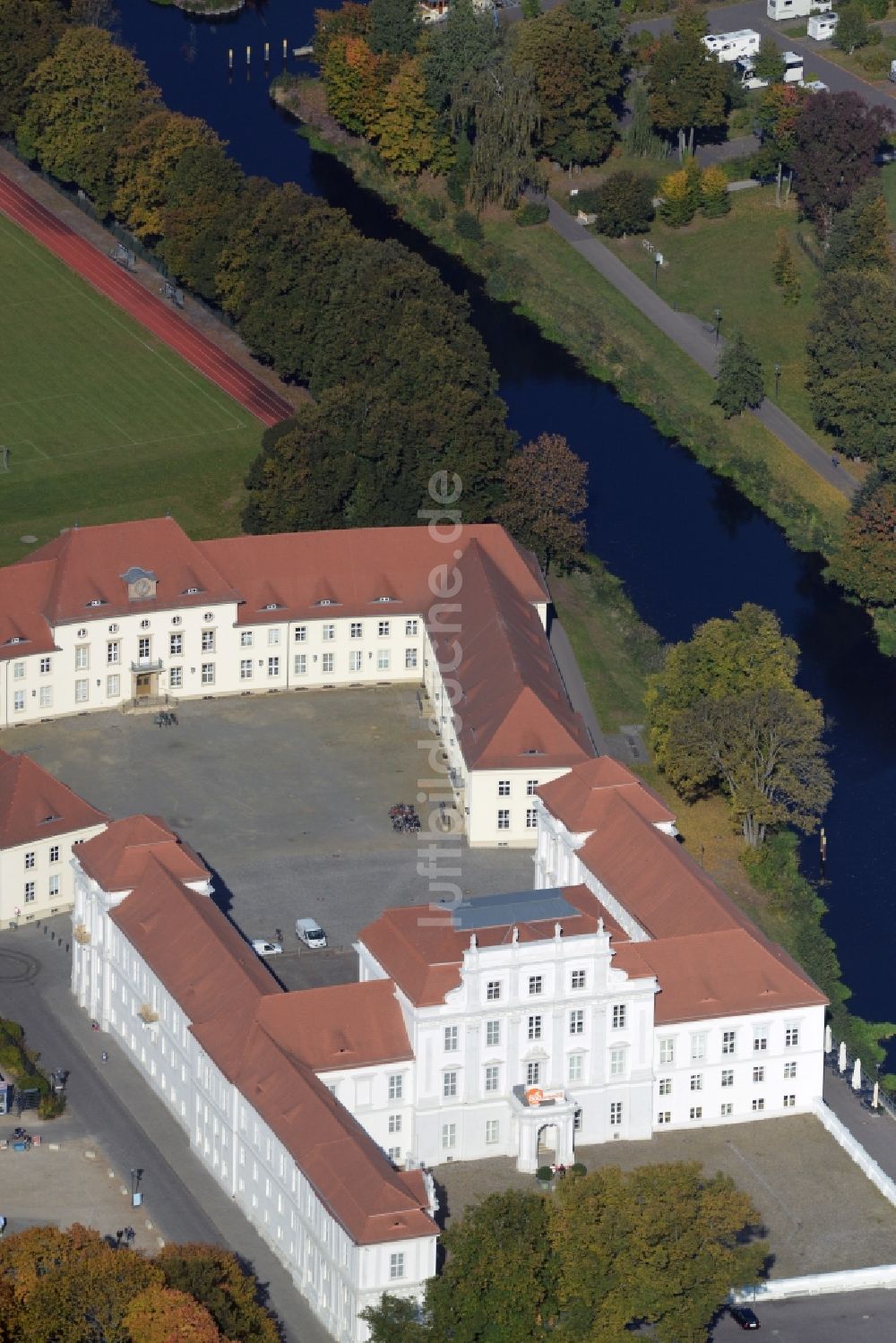 Luftbild Oranienburg - Gebäude und Schlosspark des Schloß in Oranienburg im Bundesland Brandenburg