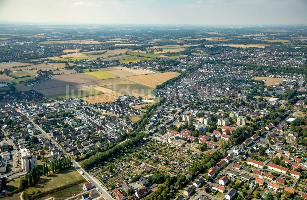 Luftaufnahme Bergkamen - Gebäude des Seniorenzentrums Hermann-Görlitz-Seniorenzentrum in Bergkamen in Nordrhein-Westfalen, Deurschland