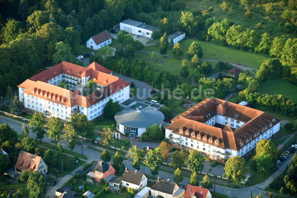 Luftbild Aschersleben - Gebäude des Seniorenzentrums Senioren-Wohnpark Aschersleben an der Askanierstraße in Aschersleben im Bundesland Sachsen-Anhalt, Deutschland