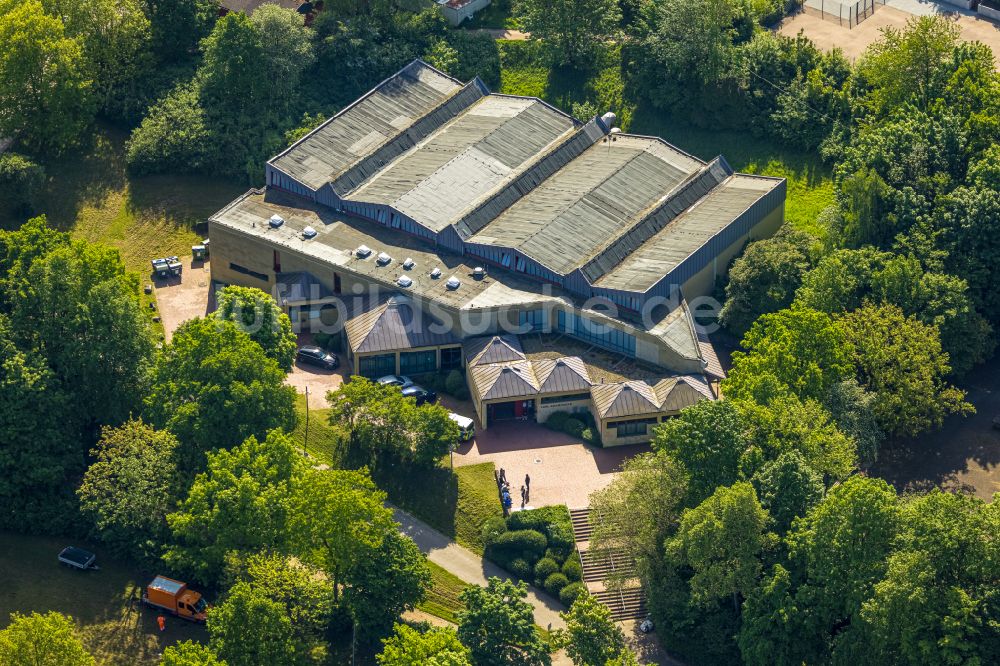 Luftbild Hagen - Gebäude der Sporthalle Karl-Adam am Voßacker in Hagen im Bundesland Nordrhein-Westfalen, Deutschland