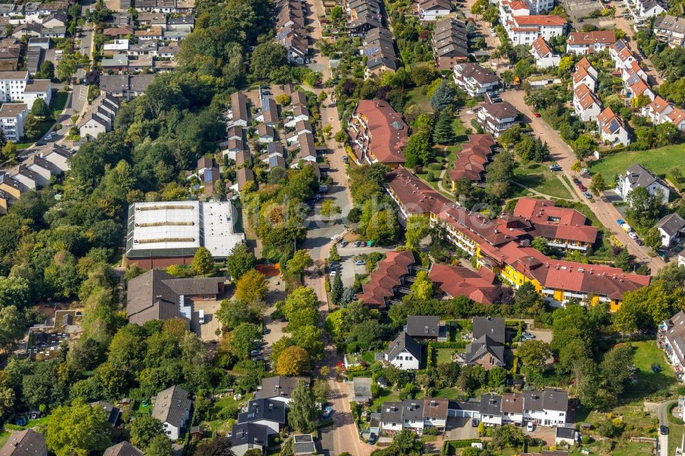 Luftbild Herdecke - Gebäude der Sporthalle Kirchende Am Berge in Herdecke im Bundesland Nordrhein-Westfalen, Deutschland