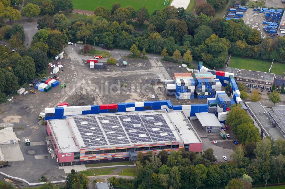 Göttingen aus der Vogelperspektive: Gebäude der Sporthalle Sparkassen-Arena in Göttingen im Bundesland Niedersachsen, Deutschland