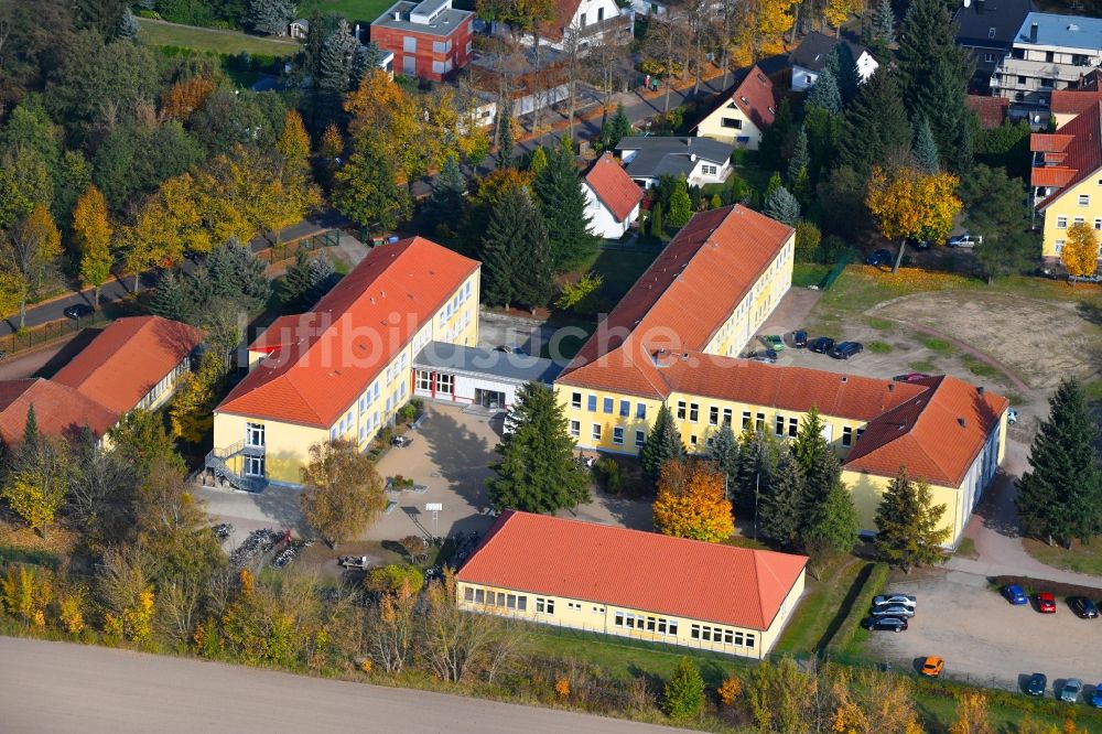 Luftaufnahme Wandlitz - Gebäude der Sporthalle TTV Wandlitz an der Prenzlauer Chaussee in Wandlitz im Bundesland Brandenburg, Deutschland