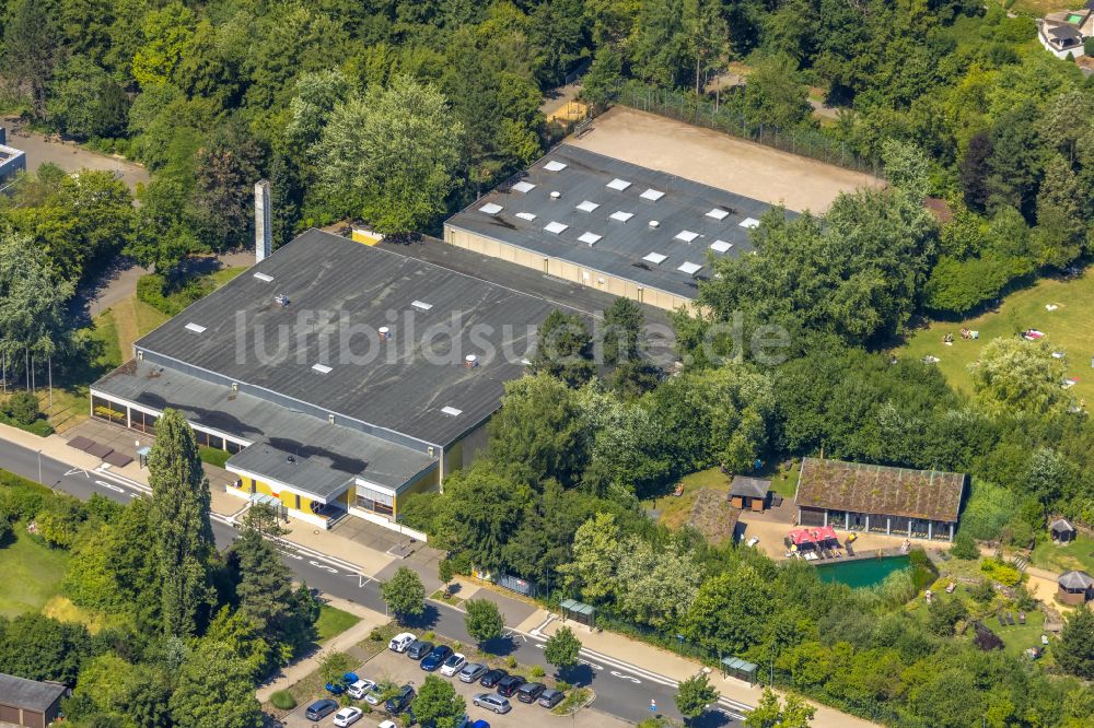 Gevelsberg von oben - Gebäude der Sporthalle Turn- und Sporthalle West im Ortsteil Klostermark in Gevelsberg im Bundesland Nordrhein-Westfalen, Deutschland