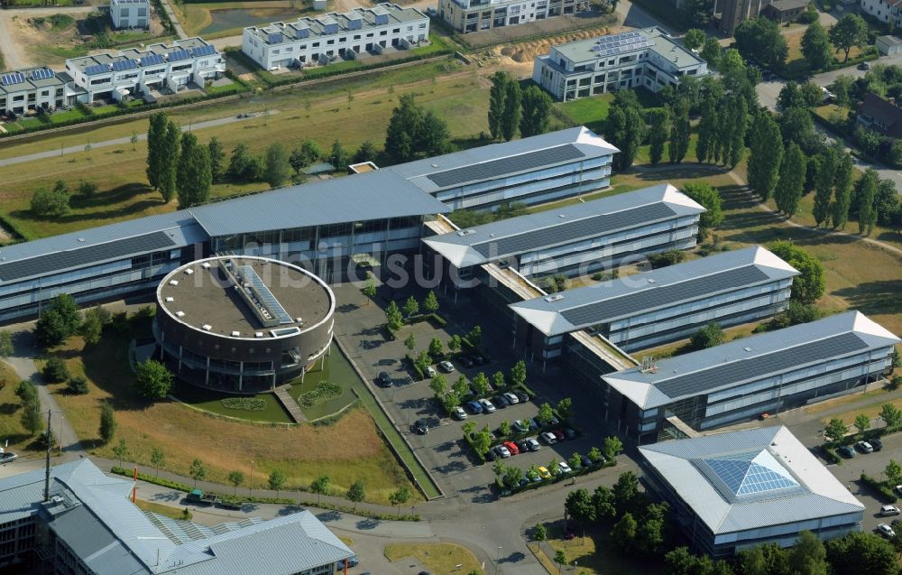 Gütersloh von oben - Gebäude der Stadtverwaltung - Rathaus in Gütersloh im Bundesland Nordrhein-Westfalen