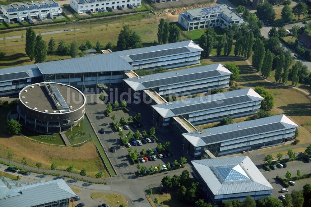 Gütersloh aus der Vogelperspektive: Gebäude der Stadtverwaltung - Rathaus in Gütersloh im Bundesland Nordrhein-Westfalen