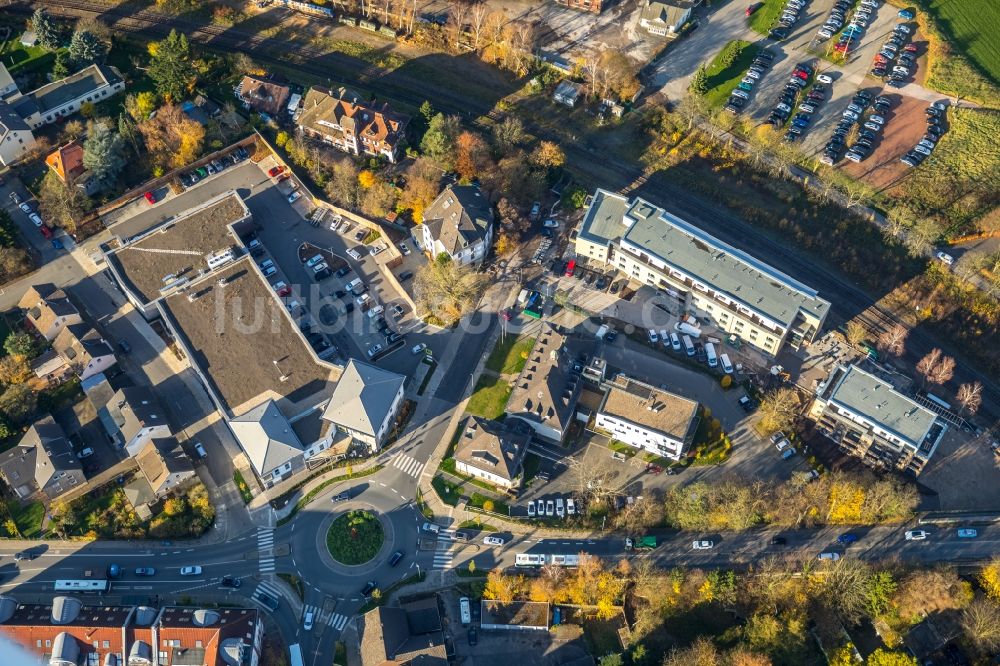 Herbede von oben - Gebäude der Stadtverwaltung - Rathaus in Herbede im Bundesland Nordrhein-Westfalen, Deutschland