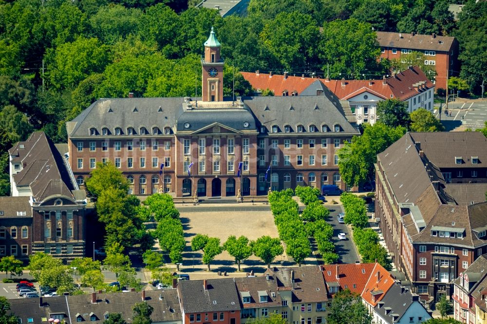 Luftaufnahme Herne - Gebäude der Stadtverwaltung - Rathaus in Herne im Bundesland Nordrhein-Westfalen