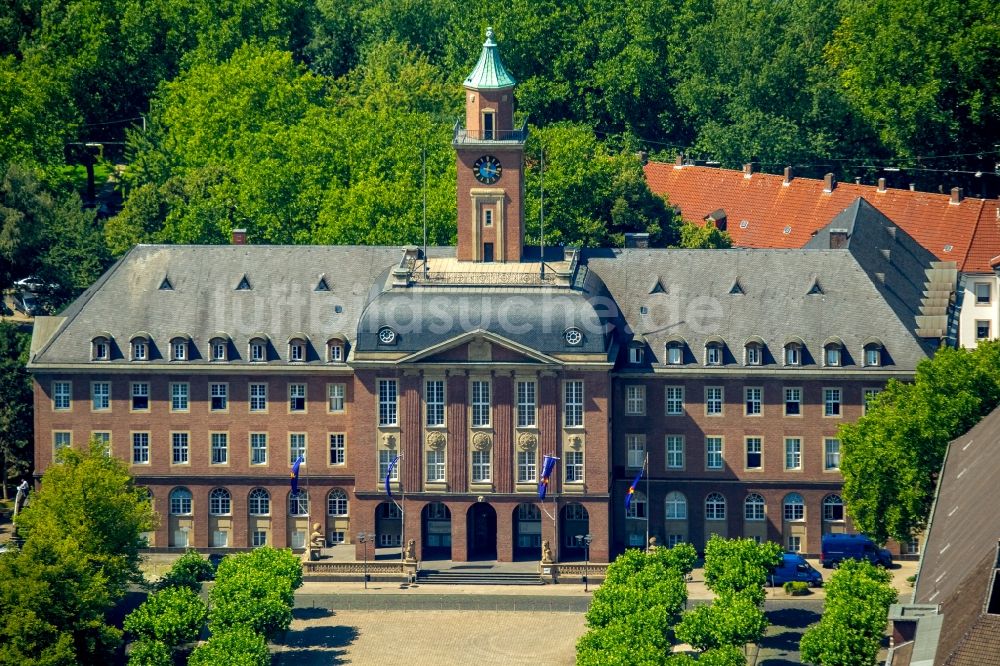 Herne aus der Vogelperspektive: Gebäude der Stadtverwaltung - Rathaus in Herne im Bundesland Nordrhein-Westfalen