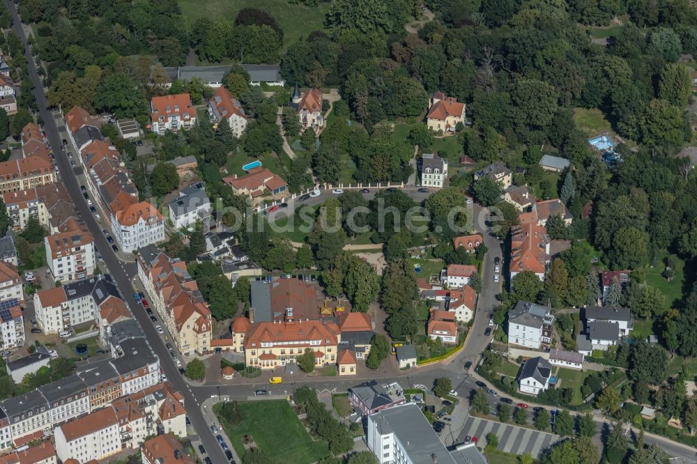 Markkleeberg aus der Vogelperspektive: Gebäude der Stadtverwaltung - Rathaus in Markkleeberg im Bundesland Sachsen, Deutschland