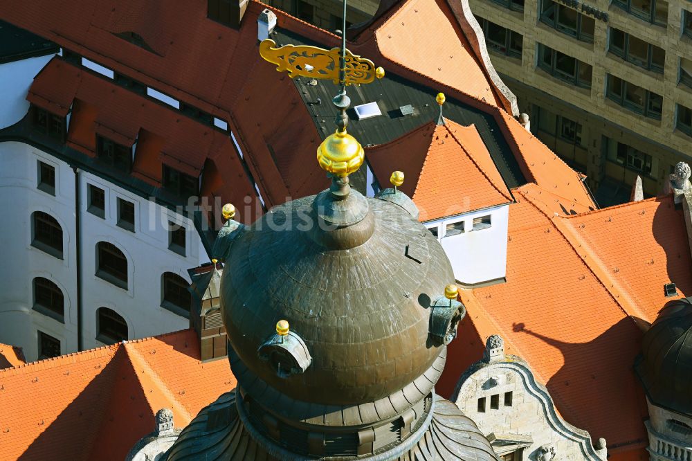 Leipzig von oben - Gebäude der Stadtverwaltung - Rathaus am Martin-Luther-Ring in Leipzig im Bundesland Sachsen