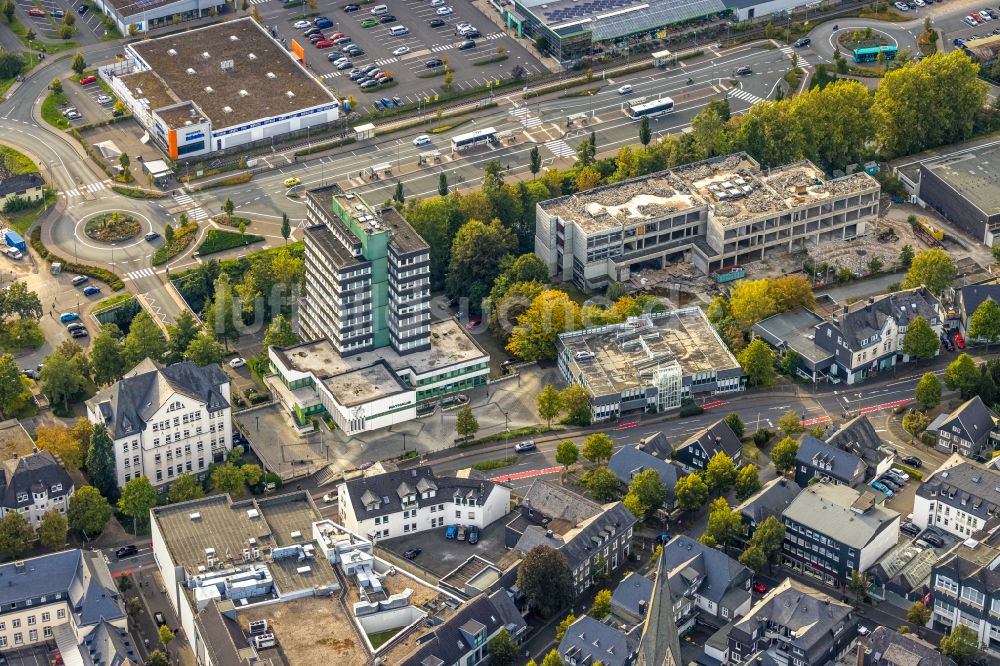 Olpe aus der Vogelperspektive: Gebäude der Stadtverwaltung - Rathaus in Olpe im Bundesland Nordrhein-Westfalen, Deutschland