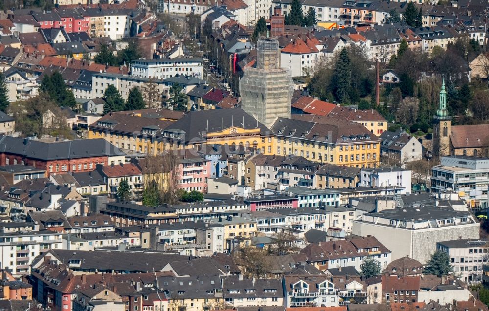 Luftbild Witten - Gebäude der Stadtverwaltung - Rathaus im Ortsteil Bommern in Witten im Bundesland Nordrhein-Westfalen