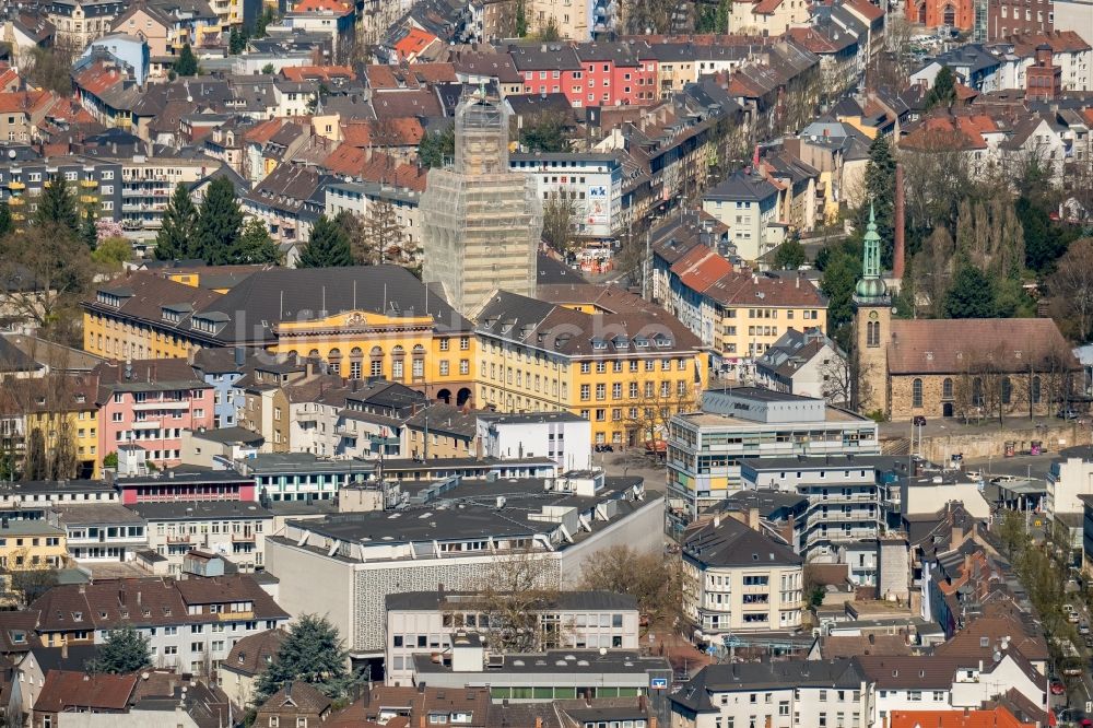 Luftaufnahme Witten - Gebäude der Stadtverwaltung - Rathaus im Ortsteil Bommern in Witten im Bundesland Nordrhein-Westfalen