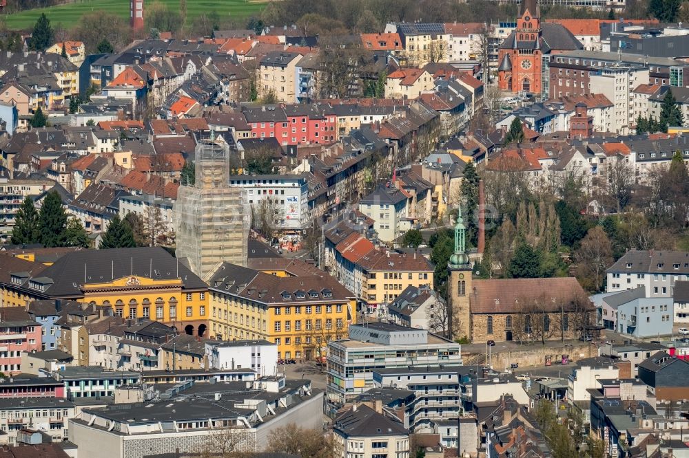 Witten aus der Vogelperspektive: Gebäude der Stadtverwaltung - Rathaus im Ortsteil Bommern in Witten im Bundesland Nordrhein-Westfalen