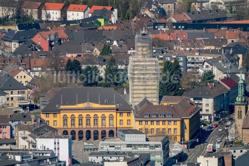 Luftbild Witten - Gebäude der Stadtverwaltung - Rathaus im Ortsteil Bommern in Witten im Bundesland Nordrhein-Westfalen