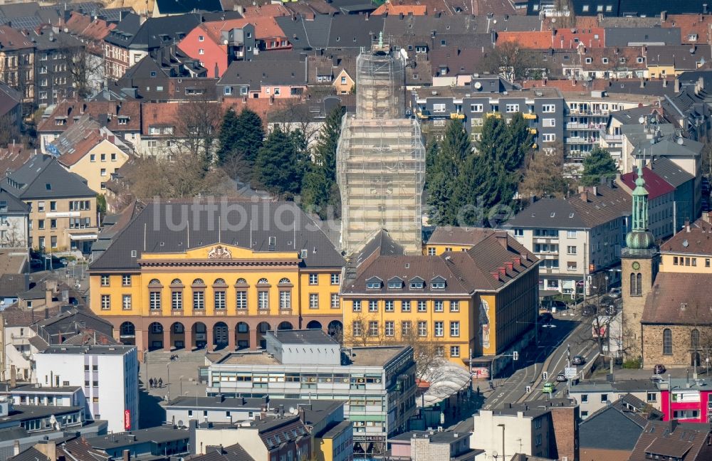 Luftaufnahme Witten - Gebäude der Stadtverwaltung - Rathaus im Ortsteil Bommern in Witten im Bundesland Nordrhein-Westfalen