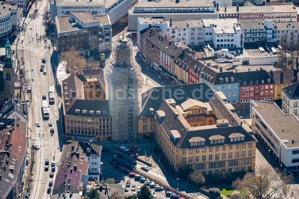 Luftbild Witten - Gebäude der Stadtverwaltung - Rathaus im Ortsteil Bommern in Witten im Bundesland Nordrhein-Westfalen