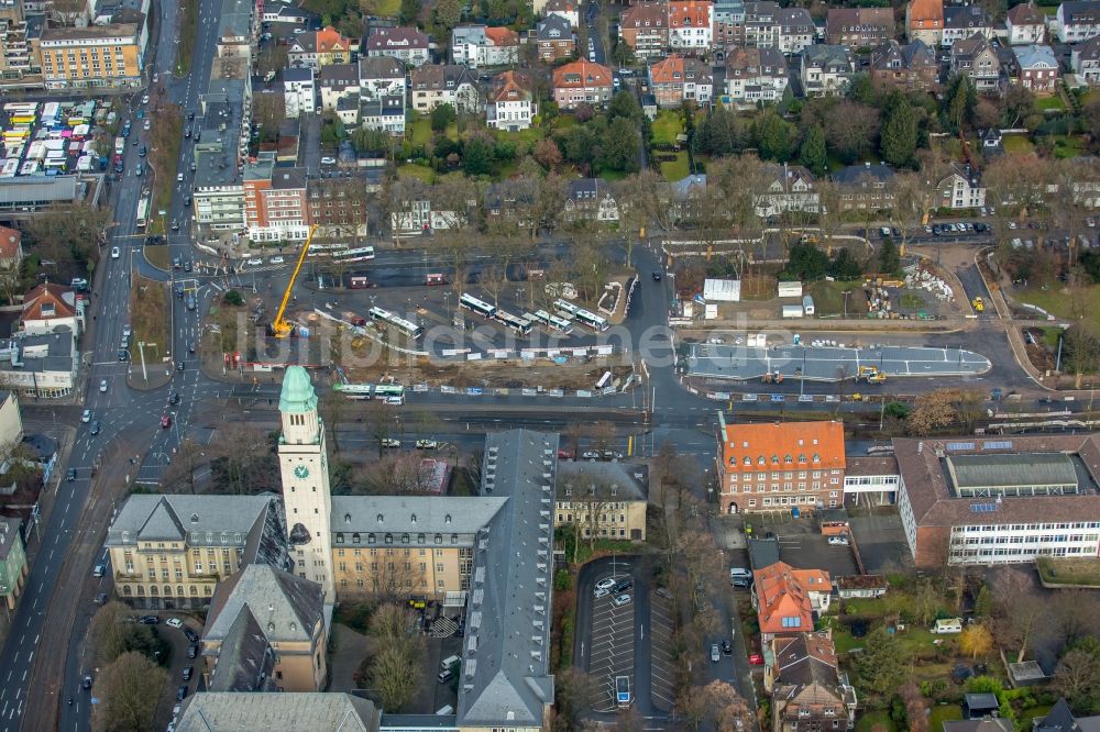 Luftbild Gelsenkirchen - Gebäude der Stadtverwaltung - Rathaus im Ortsteil Buer in Gelsenkirchen im Bundesland Nordrhein-Westfalen