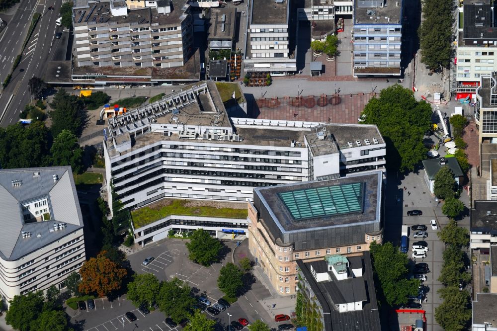 Luftbild Pforzheim - Gebäude der Stadtverwaltung - Rathaus in Pforzheim im Bundesland Baden-Württemberg, Deutschland