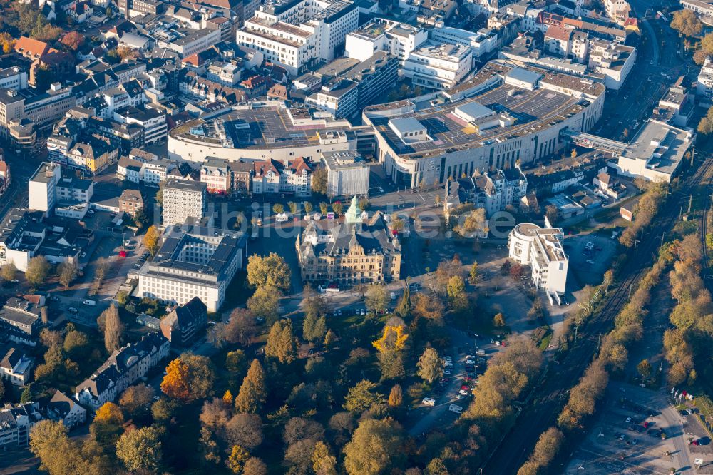 Luftbild Recklinghausen - Gebäude der Stadtverwaltung - Rathaus in Recklinghausen im Bundesland Nordrhein-Westfalen, Deutschland