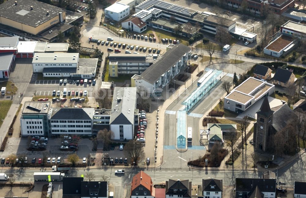 Sprockhövel von oben - Gebäude der Stadtverwaltung - Rathaus in Sprockhövel im Bundesland Nordrhein-Westfalen