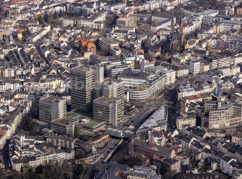 Luftbild Nordstadt - Gebäude der Stadtverwaltung - Rathaus Stadthaus an der Breite Straße in Bonn im Bundesland Nordrhein-Westfalen, Deutschland