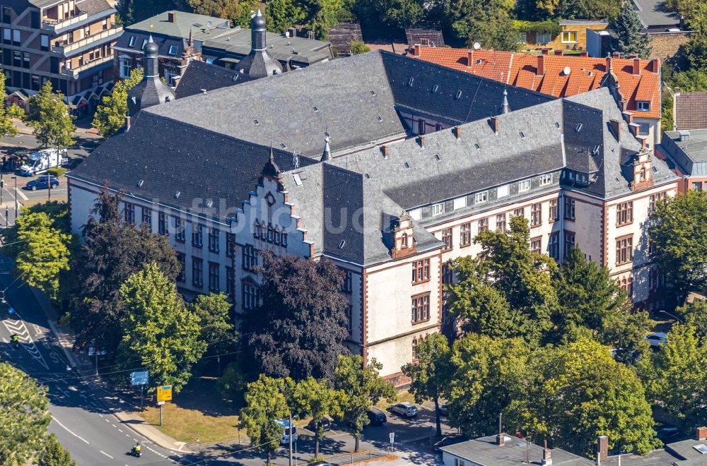 Hamm aus der Vogelperspektive: Gebäude der Stadtverwaltung - Rathaus am Theodor-Heuss-Platz in Hamm im Bundesland Nordrhein-Westfalen, Deutschland