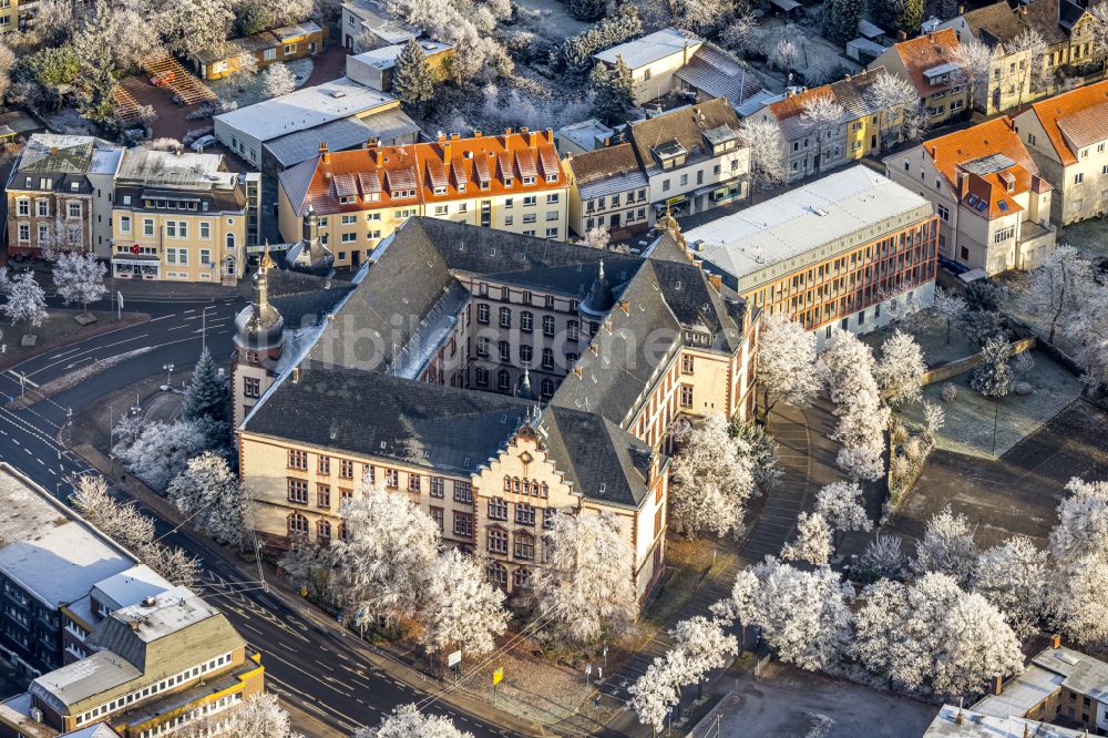 Hamm aus der Vogelperspektive: Gebäude der Stadtverwaltung - Rathaus am Theodor-Heuss-Platz in Hamm im Bundesland Nordrhein-Westfalen, Deutschland