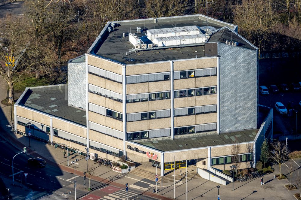 Werne aus der Vogelperspektive: Gebäude der Stadtverwaltung - Rathaus in Werne im Bundesland Nordrhein-Westfalen, Deutschland