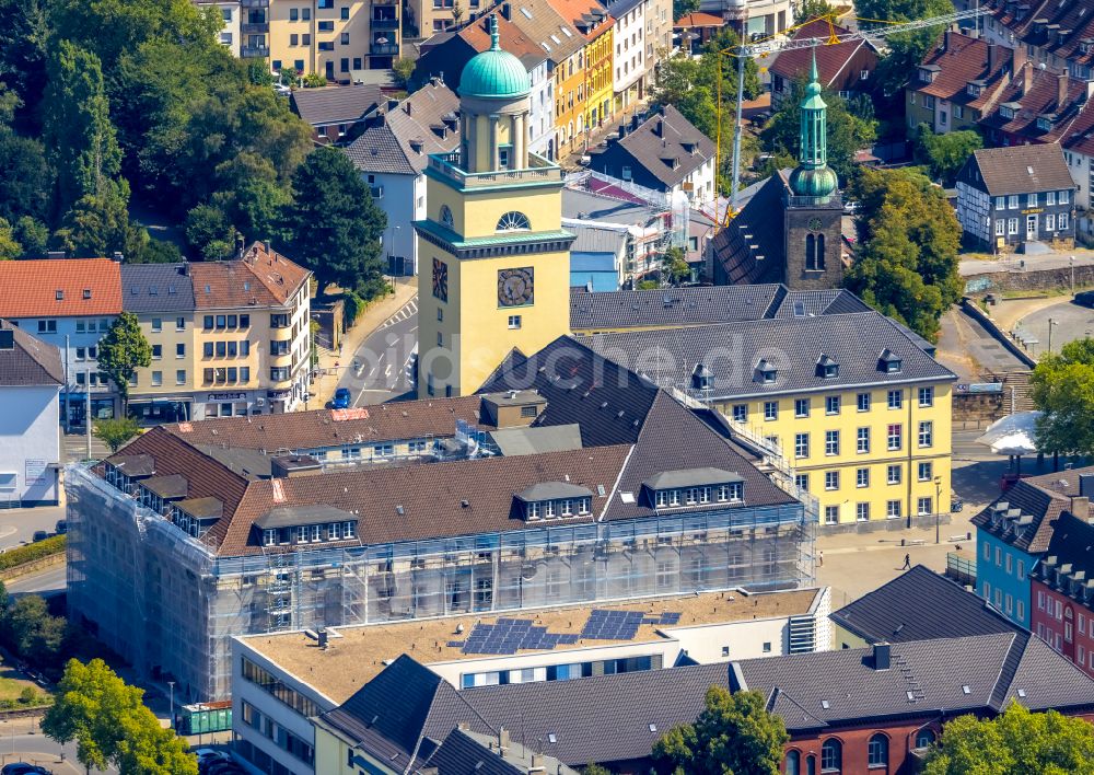 Witten aus der Vogelperspektive: Gebäude der Stadtverwaltung - Rathaus in Witten im Bundesland Nordrhein-Westfalen, Deutschland