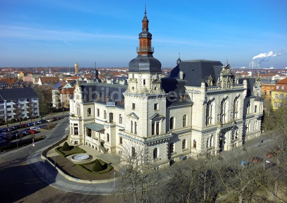 Merseburg aus der Vogelperspektive: Gebäude des Ständehaus in Merseburg im Bundesland Sachsen-Anhalt