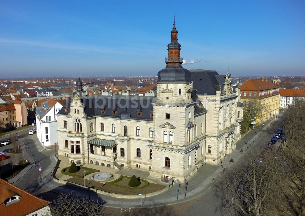 Luftbild Merseburg - Gebäude des Ständehaus in Merseburg im Bundesland Sachsen-Anhalt