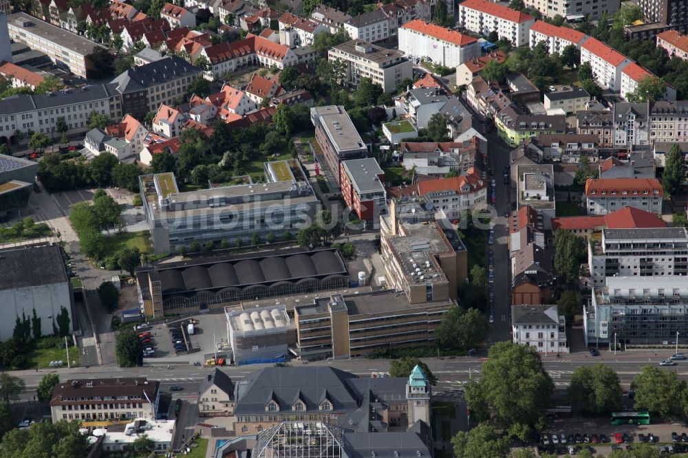 Luftbild Darmstadt - Gebäude der Technischen Universität Darmstadt im Bundesland Hessen