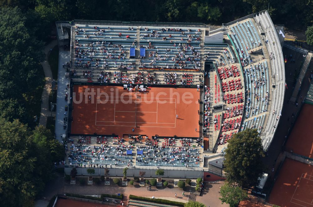 Berlin von oben - Gebäude der Tennis- Arena Steffi-Graf-Stadion in Berlin, Deutschland