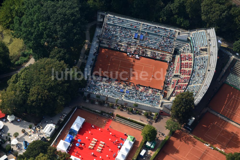 Berlin aus der Vogelperspektive: Gebäude der Tennis- Arena Steffi-Graf-Stadion in Berlin, Deutschland