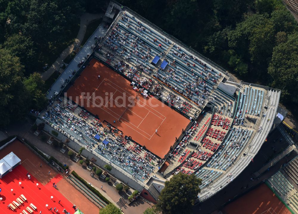 Luftaufnahme Berlin - Gebäude der Tennis- Arena Steffi-Graf-Stadion in Berlin, Deutschland