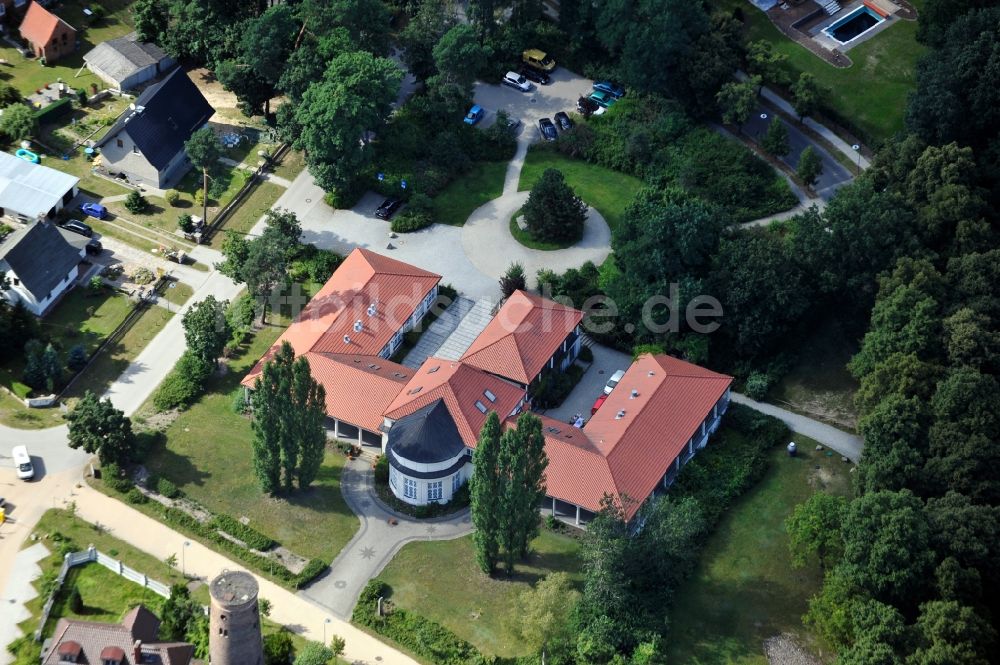 Bad Saarow aus der Vogelperspektive: Gebäude des Tourismusverbandes Seenland Oder-Spree e.V.