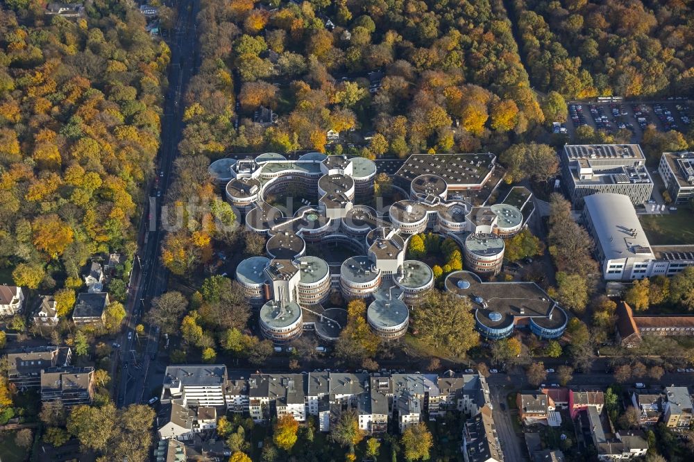 Luftaufnahme Duisburg - Gebäude der Universität Essen- Duisburg im Ruhrgebiet in Nordrhein-Westfalen