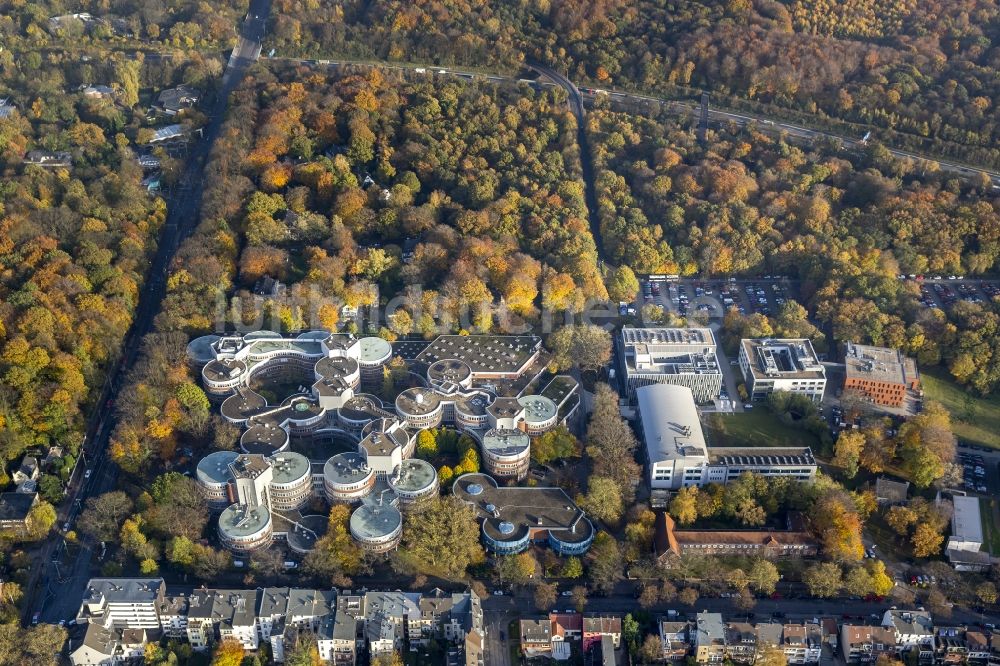 Luftbild Duisburg - Gebäude der Universität Essen- Duisburg im Ruhrgebiet in Nordrhein-Westfalen