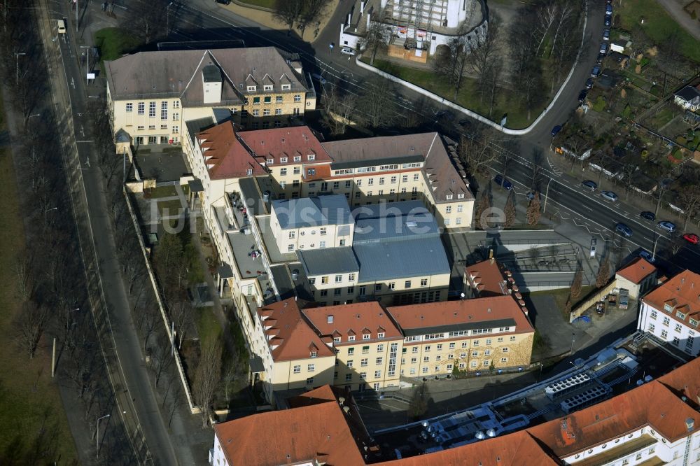 Leipzig aus der Vogelperspektive: Gebäude des Universitätsklinikum Leipzig im Bundesland Sachsen