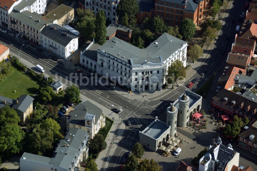 Luftbild Potsdam - Gebäude des Verwaltungsgerichts und Nauener Tor in Potsdam im Bundesland Brandenburg