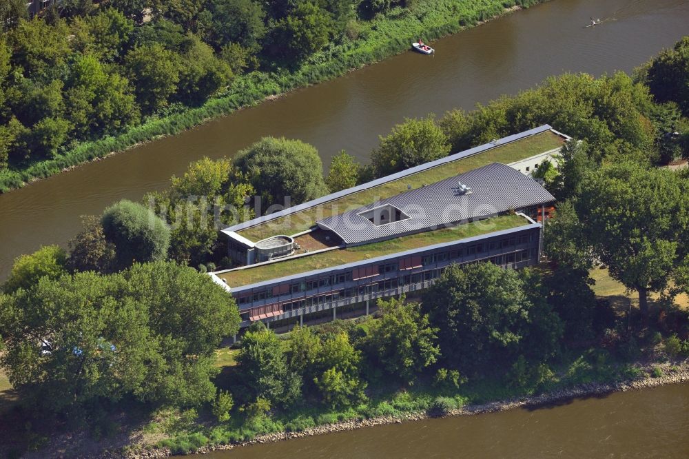 Luftbild Magdeburg - Gebäude des Wasserstraßen-Neubauamt am Kleinen Werder in Magdeburg im Bundesland Sachsen-Anhalt