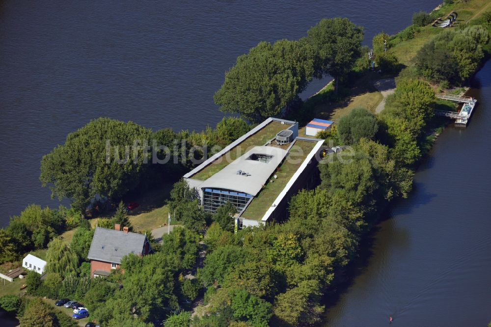 Luftbild Magdeburg - Gebäude des Wasserstraßen-Neubauamt am Kleinen Werder in Magdeburg im Bundesland Sachsen-Anhalt