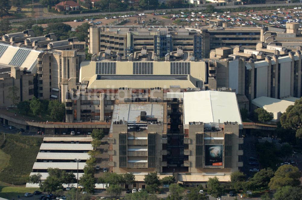 JOHANNESBURG von oben - Gebäudecomplex des Kingsway Campus der Universität Johannesburg, Südafrika