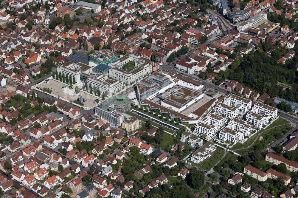 Luftaufnahme Stuttgart - Gebäudeensemble im Zentrum von Vaihingen, Stadteil von Stuttgart im Bundesland Baden-Württemberg